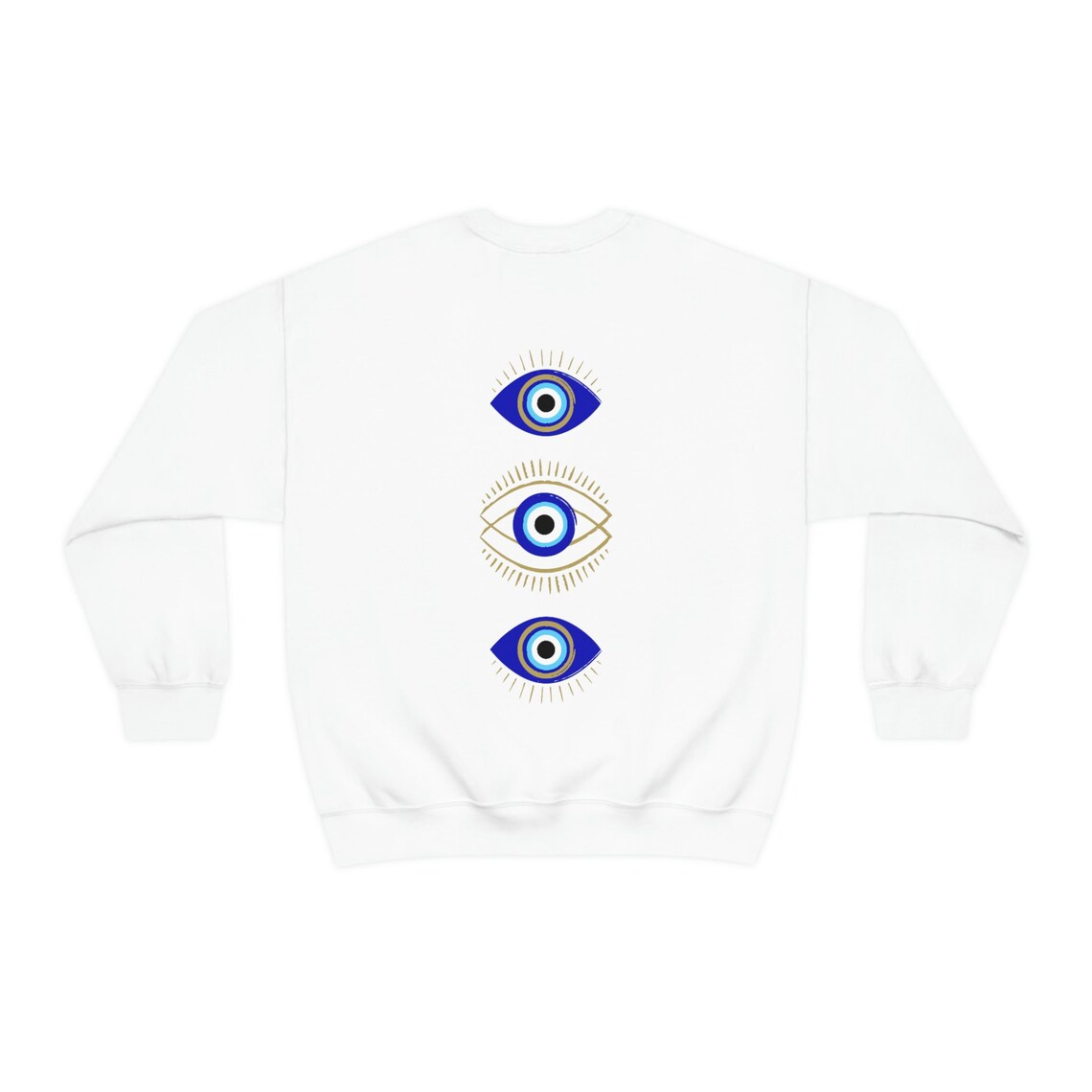WHITE AND BLUE EVIL EYE SHIRT