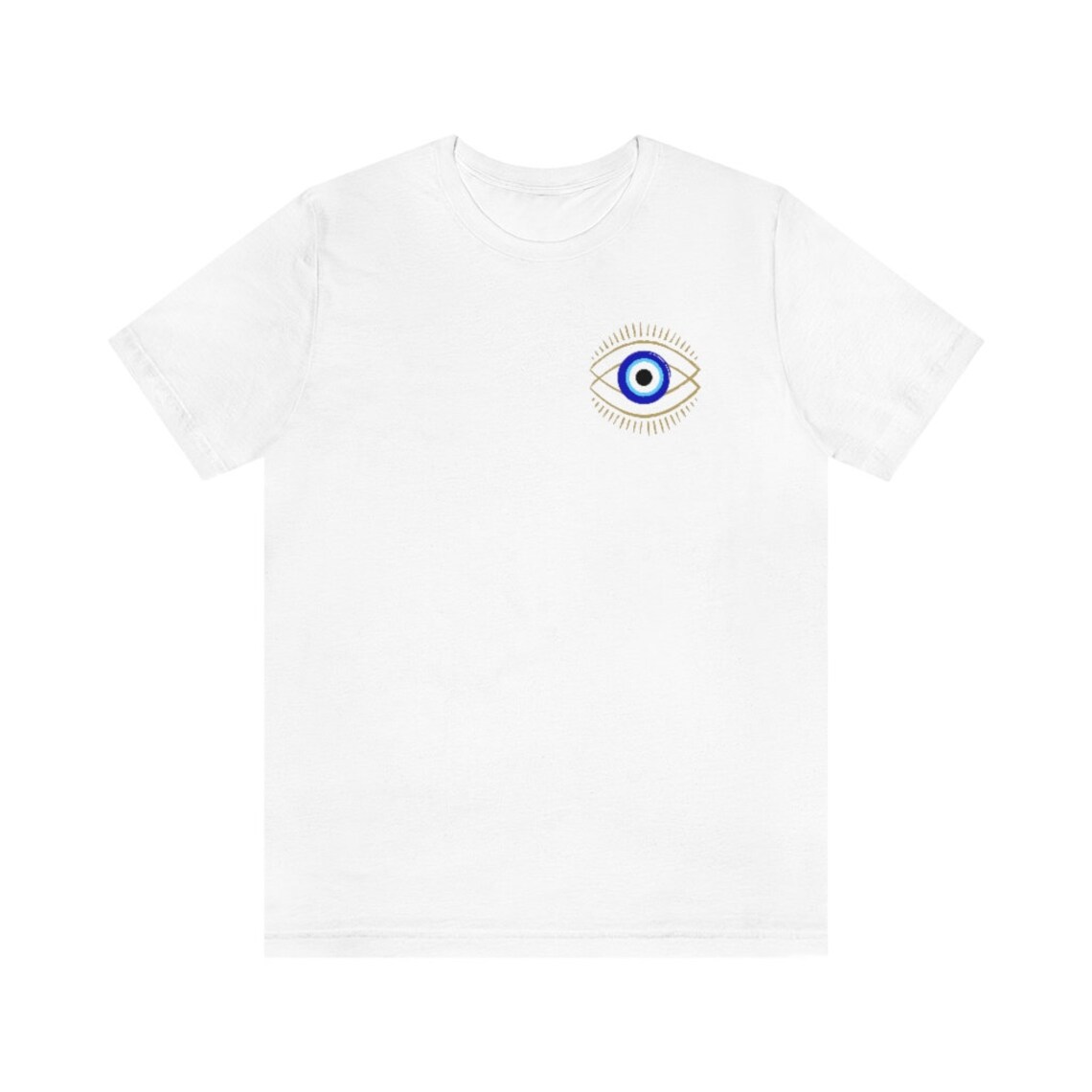 Oversized Evil Eye Gauze Cotton Button Shirt main image 1