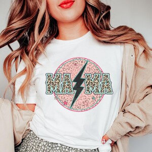 Leopard Print Mama Shirt, Cheetah Mama Shirt, Mother&#39;s Day gift, Gifts for Mom, Cute Mama Gift for Mothers Day, Mama Shirt, Mom Life Shirt