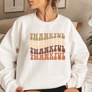 Stacked Thankful Pumpkin Lightweight Sweatshirt main image 1