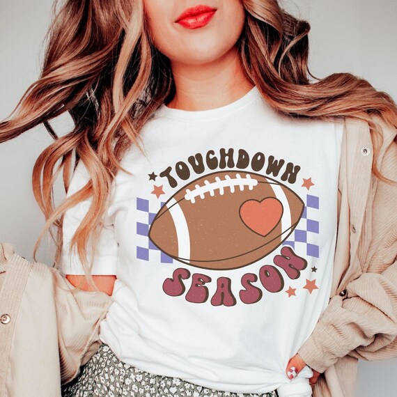 Retro Football Shirt Game Day Shirt Touchdown Season Tshirt Etsy