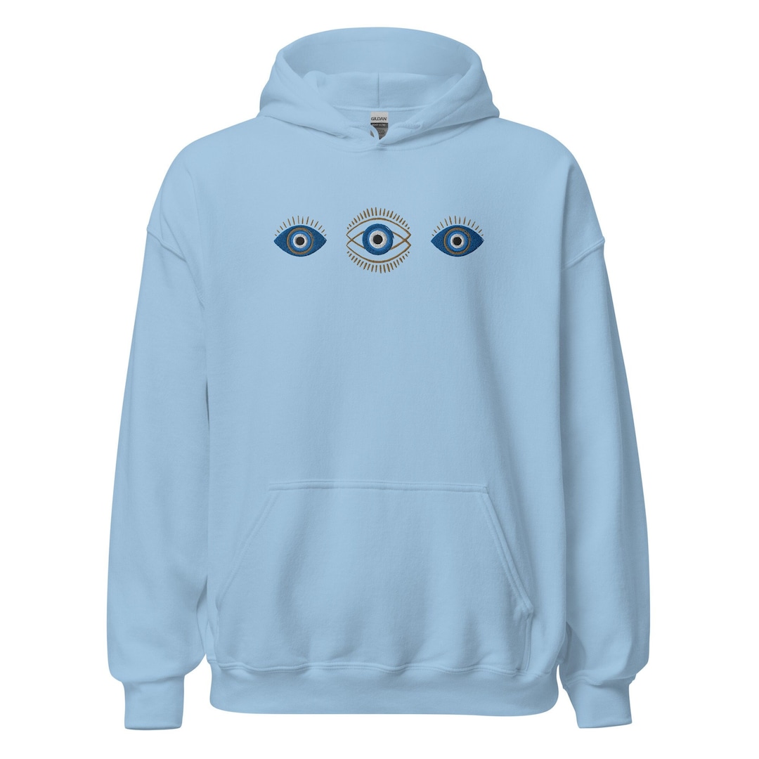 Evil Eye Patterned Dark Gothic Hip Hop Hoodie