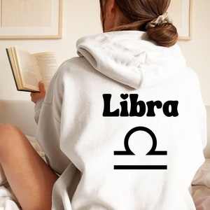 Tumblr Hoodie | VSCO Hoodie | Libra Zodiac Hoodie | Trendy Hoodie | Oversized Hoodie | VSCO Girl | Astrology Hoodie | Back Print Hoodie