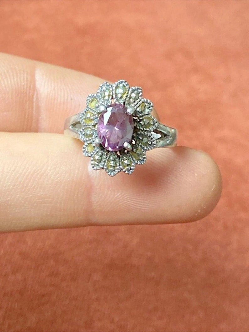 Bague En Argent Massif 925 Taille 57 Motif Fleur #A5 | Bijou Vintage Ou Moderne