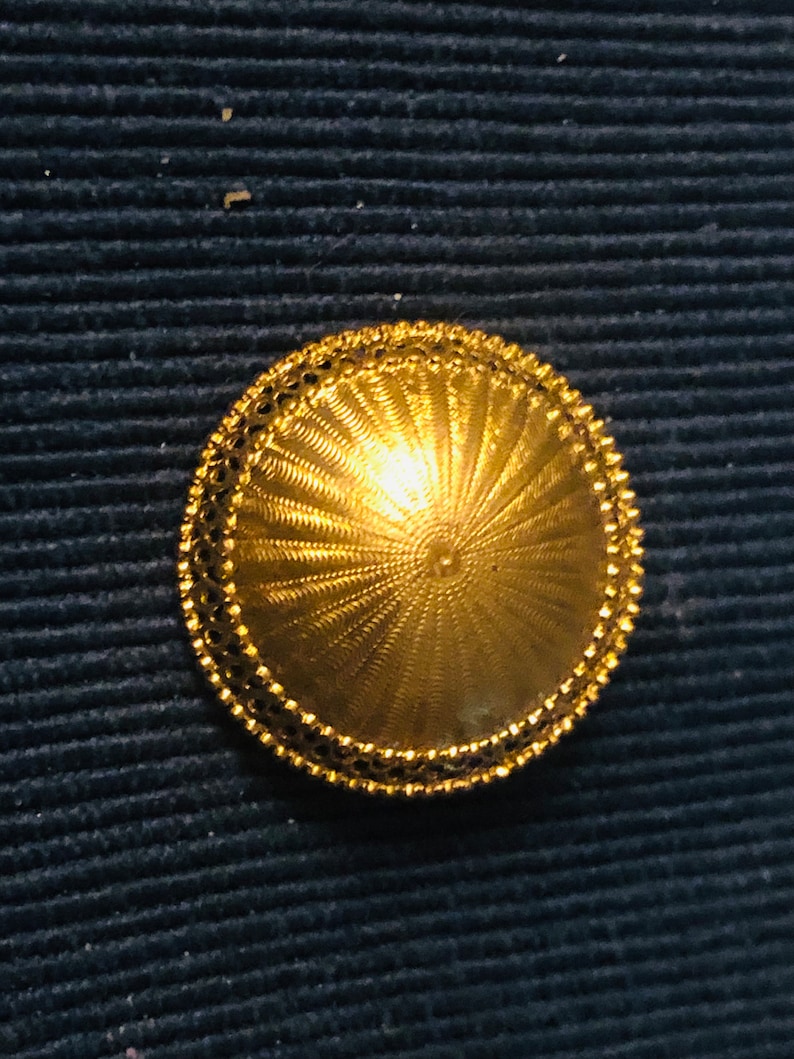 Boutons VINTAGES dorés de créateurs en métal de 1930 à 1950 image 5