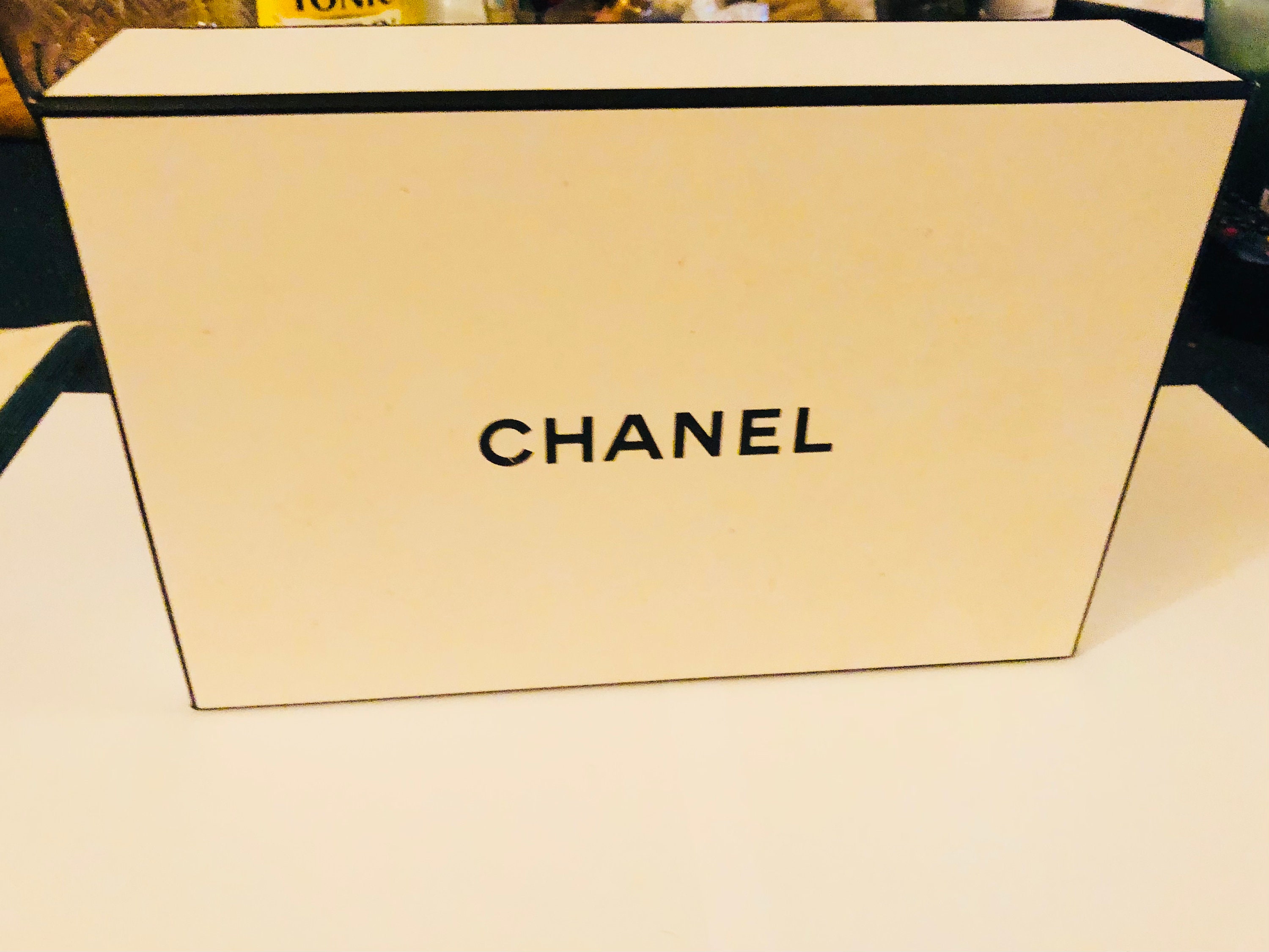 CHANEL Gift Box - Medium 8.5 x 8.5 x 3.5 with tissue ~ gift bag ~ filler  paper!