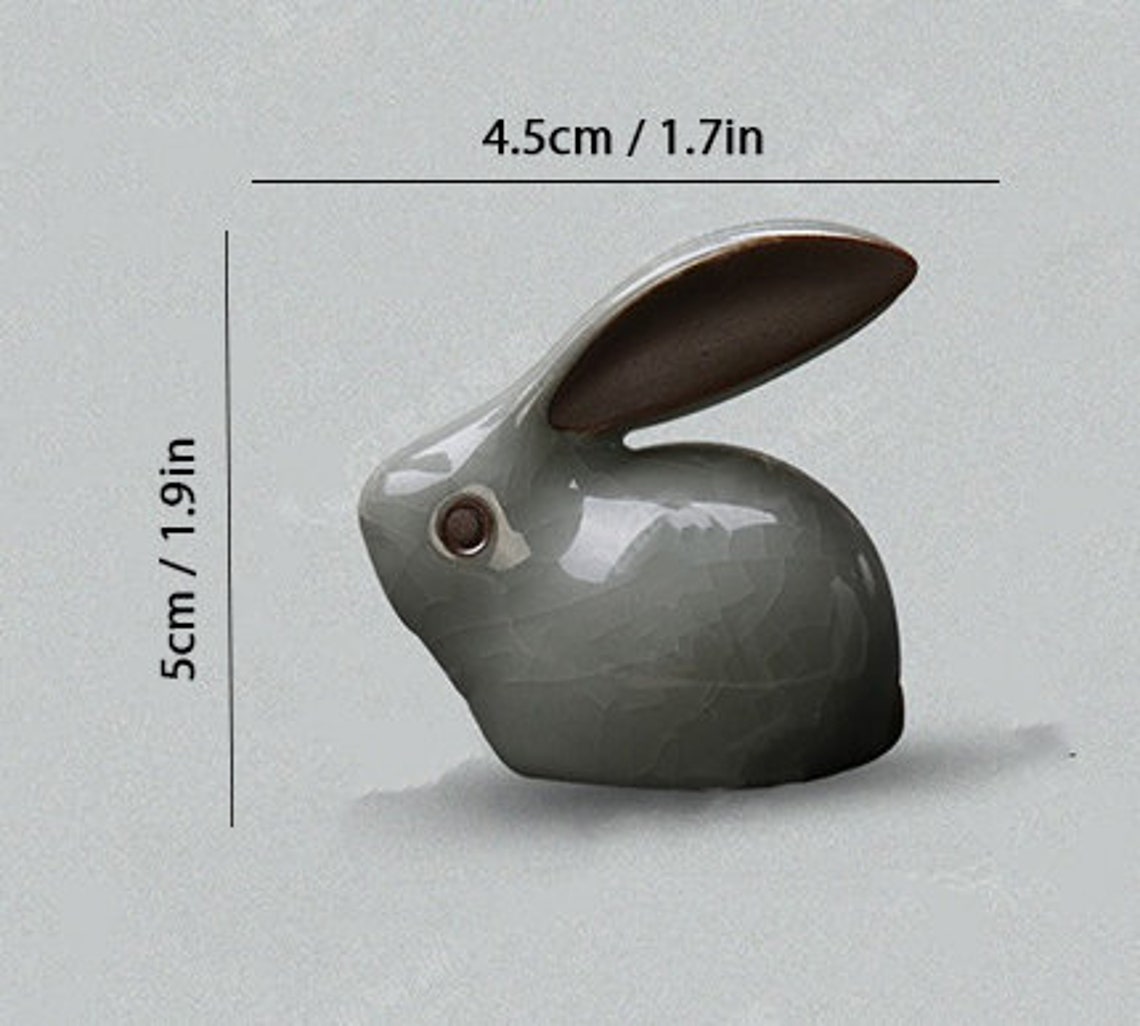Ceramic Rabbit Tea Pet Handmade Tea Accessories Bunny Etsy