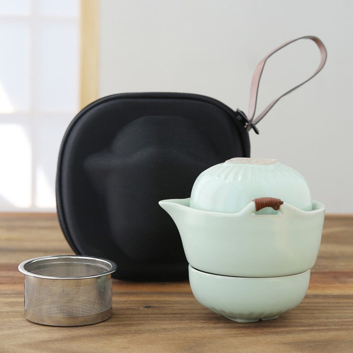 Portable Travel Tea Set Handmade Ceramic Travel Tea Pot With Etsy