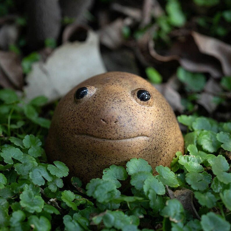 Lucky Frog Tea Ceramic Pet Toad Tea Figurine Tea Pet Handmade Etsy