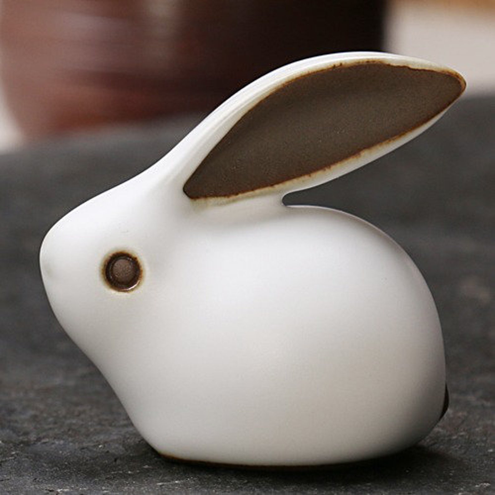 Ceramic Rabbit Tea Pet Handmade Tea Accessories Bunny Etsy