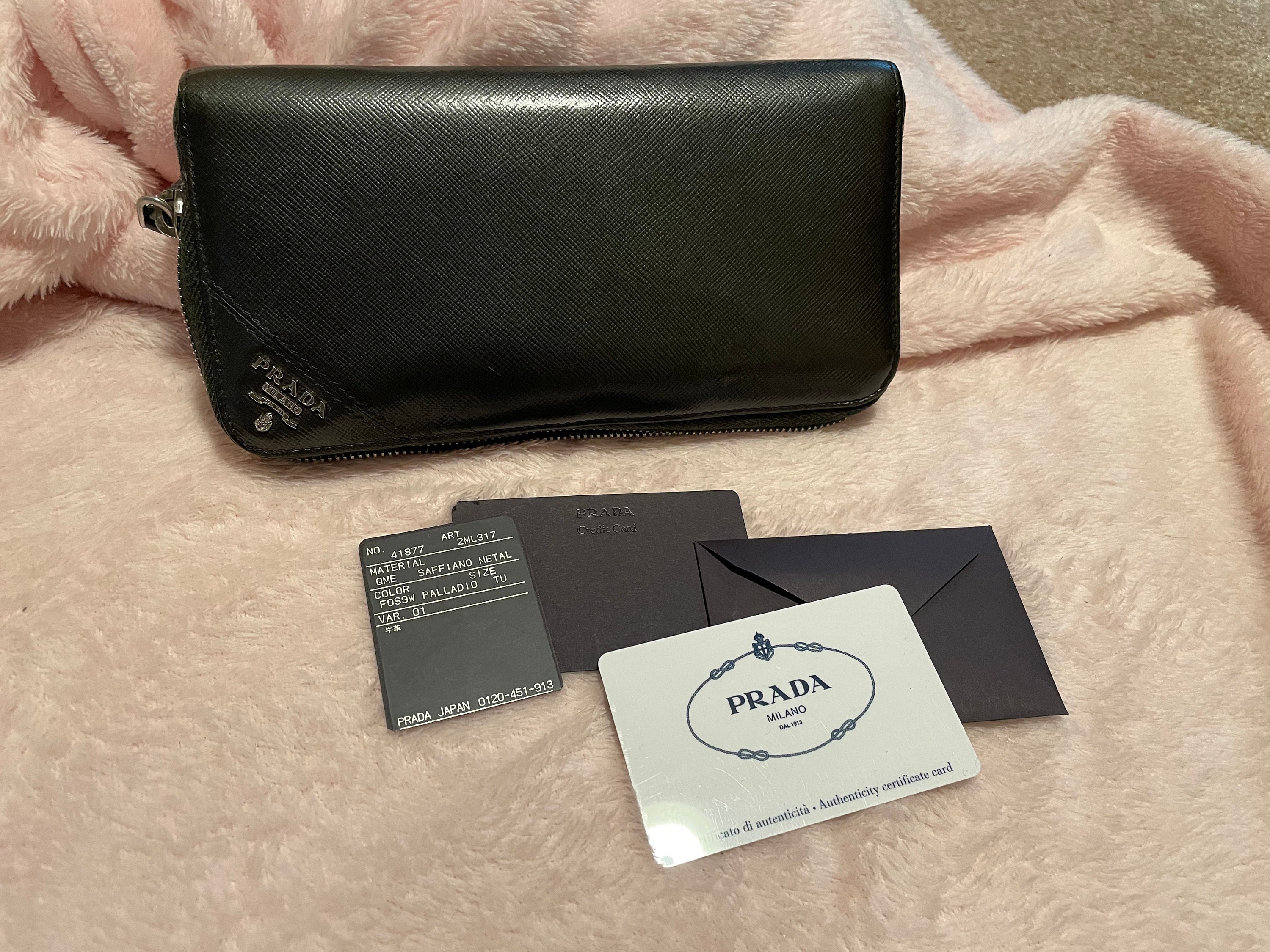Prada, Accessories, Prada Leather Business Card Holder Authenticity Card  As Shown New