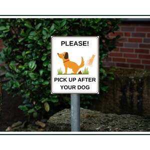Pick up After Your Dog Sign X 2 Printable Yard Sign Pick up After Your Dog Digital Download Dog ...