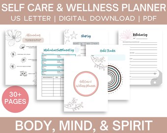 Self Care Wellness Planner: Mind Body Spirit Journal (PDF)