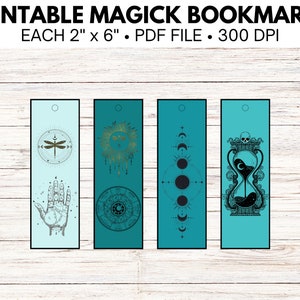 Magick Bookmarks Printable Page Markers Magic Symbols