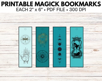 Magick Bookmarks Printable Page Markers Magic Symbols