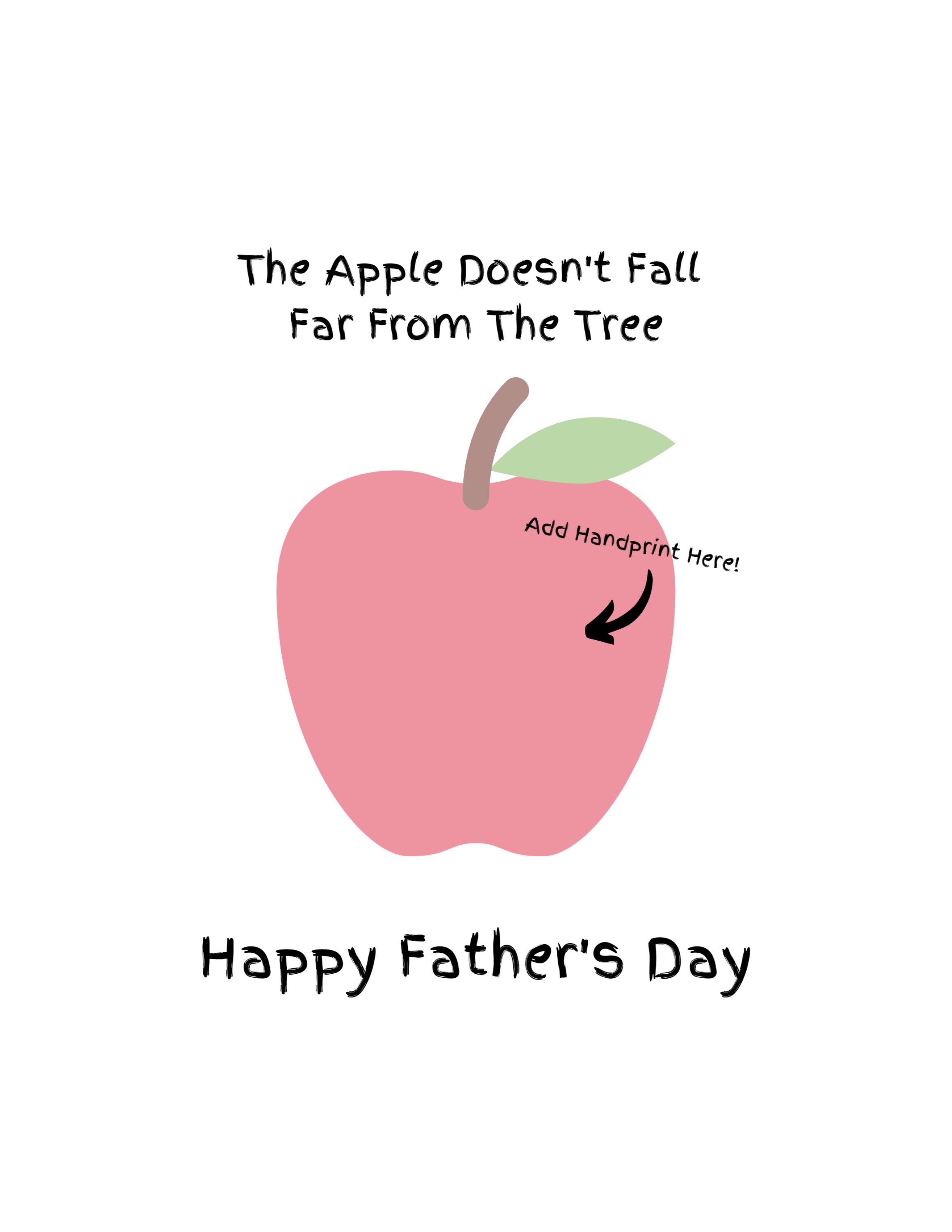 Father's Day Craft Printable PDF Daddy Day Handprint Art Handmade Gifts ...