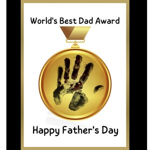 Father's Day Craft Printable PDF Daddy Day Handprint Art Handmade Gifts ...
