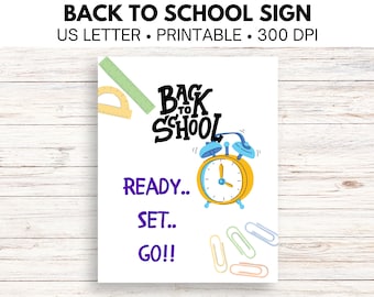 Back to School Sign Prepare Kids For School Fridge Sign Back To School Notice Sign