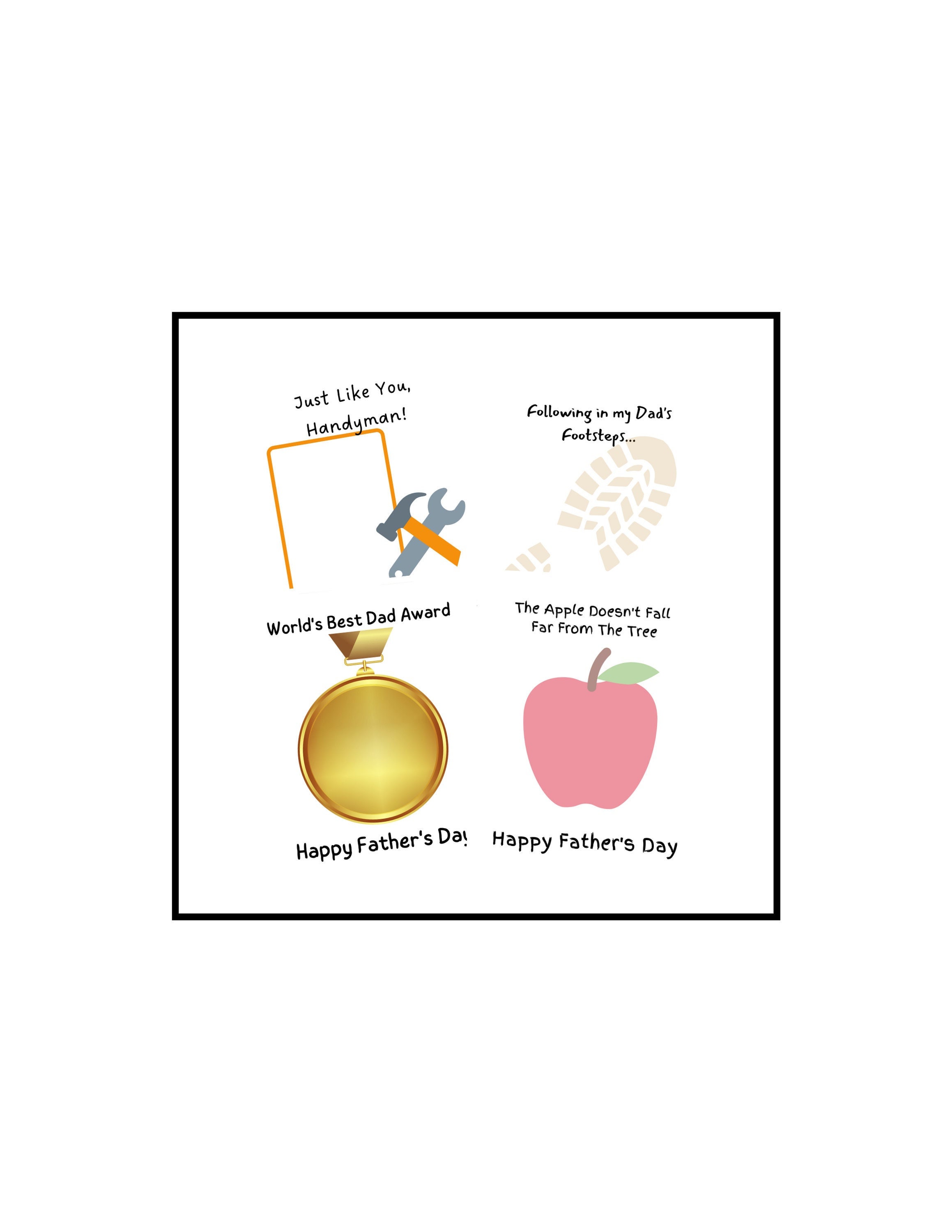 Father's Day Craft Printable PDF Daddy Day Handprint Art Handmade Gifts ...