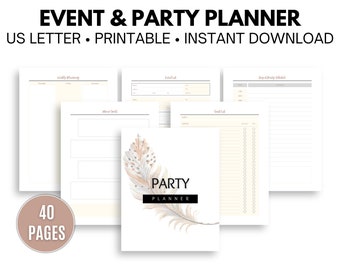 Event & Party Planner: Elegant Commemorative Logbook (Digital Download)