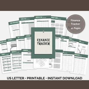 Printable Finance Tracker Money Planner Financially Plan Future Savings Planner Get A Hold Of Finances 8.5 x 11 Financial Planner Save Money