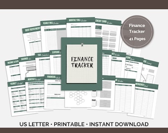 Budget Planner, Finance Tracker, Monthly Bill & Paycheck Organizer, Debt Payoff, Savings Tracker, Digital Download