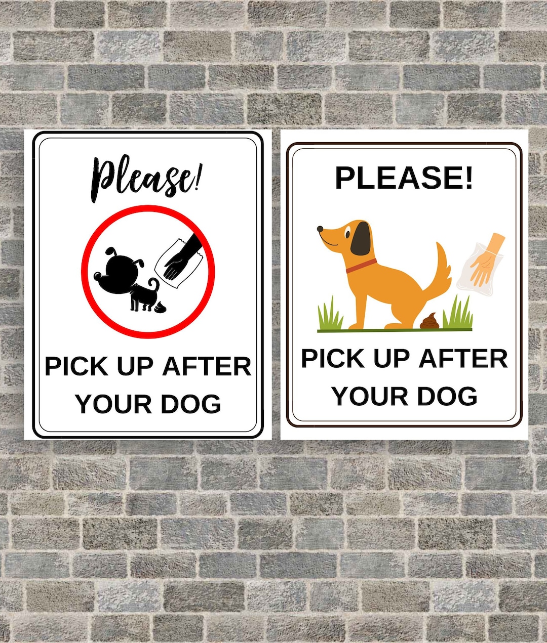 pick-up-after-your-dog-sign-x-2-printable-yard-sign-pick-up-after-your-dog-digital-download-dog-poop-in-yard-sign-etsy for Free Clean Up After Your Dog Signs Printable Pick up After Your Dog Sign X 2 Printable Yard Sign Pick up After Your Dog Digital Download Dog Poop in Yard Sign - Etsy for Free Clean Up After Your Dog Signs Printable