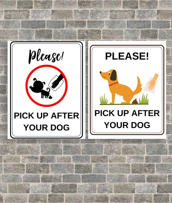 Pick Up After Your Dog Yard Sign, Printable, Pet Clean Up Reminder, Digital Download