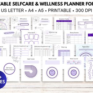 Self Care & Wellness Planner Printable Self Love Journal Body Mind ...