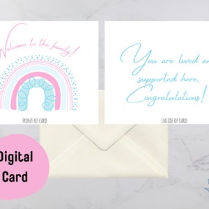 Printable Coming Out Card Card | Instant Download | DIY Coming Out Card | Digital Coming Out Card | Rainbow | Coming Out Card | Transgender