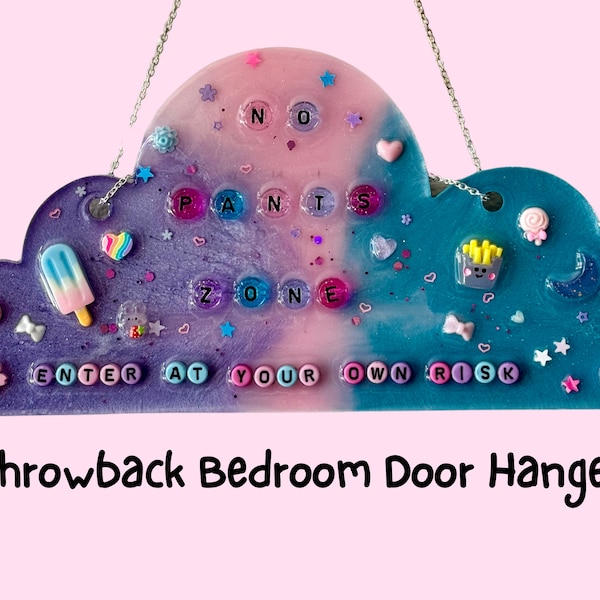 Throwback Door Hanger | 90s Teen Bedroom Decor | Y2K Kids Room Wall Hangings