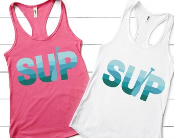SUP Board - Stand Up Paddle Board Shirt, SUP Tank Top, Surfing SUP Shirt, Ocean Paddle Shirt