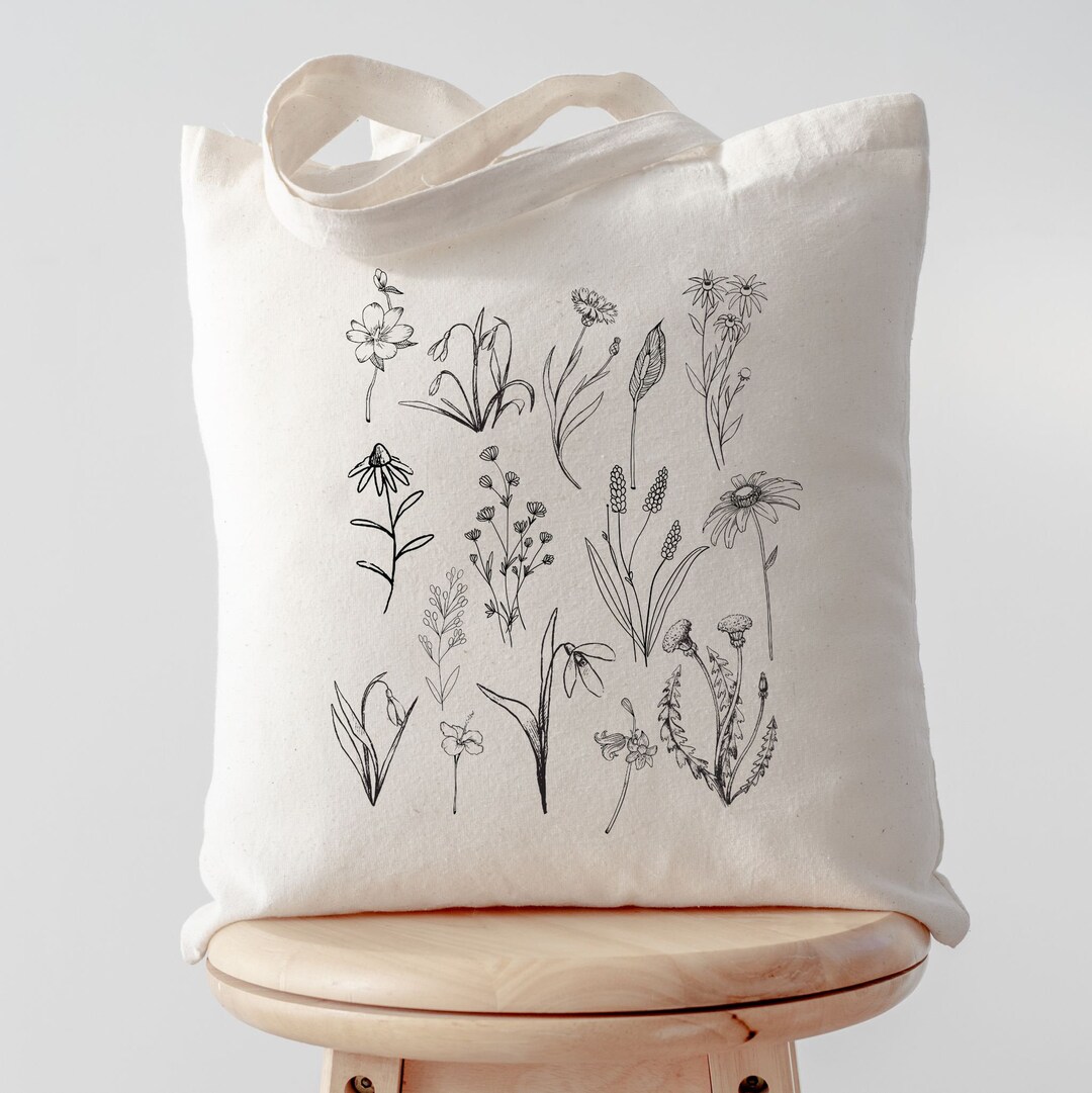 Wildflower Patchwork Tote Bag