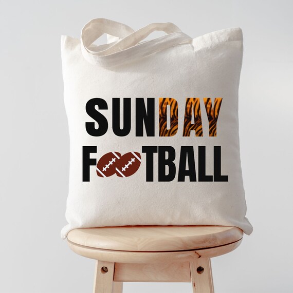 Football Tote Bag Sunday Football Vacation Bag Tigers Etsy
