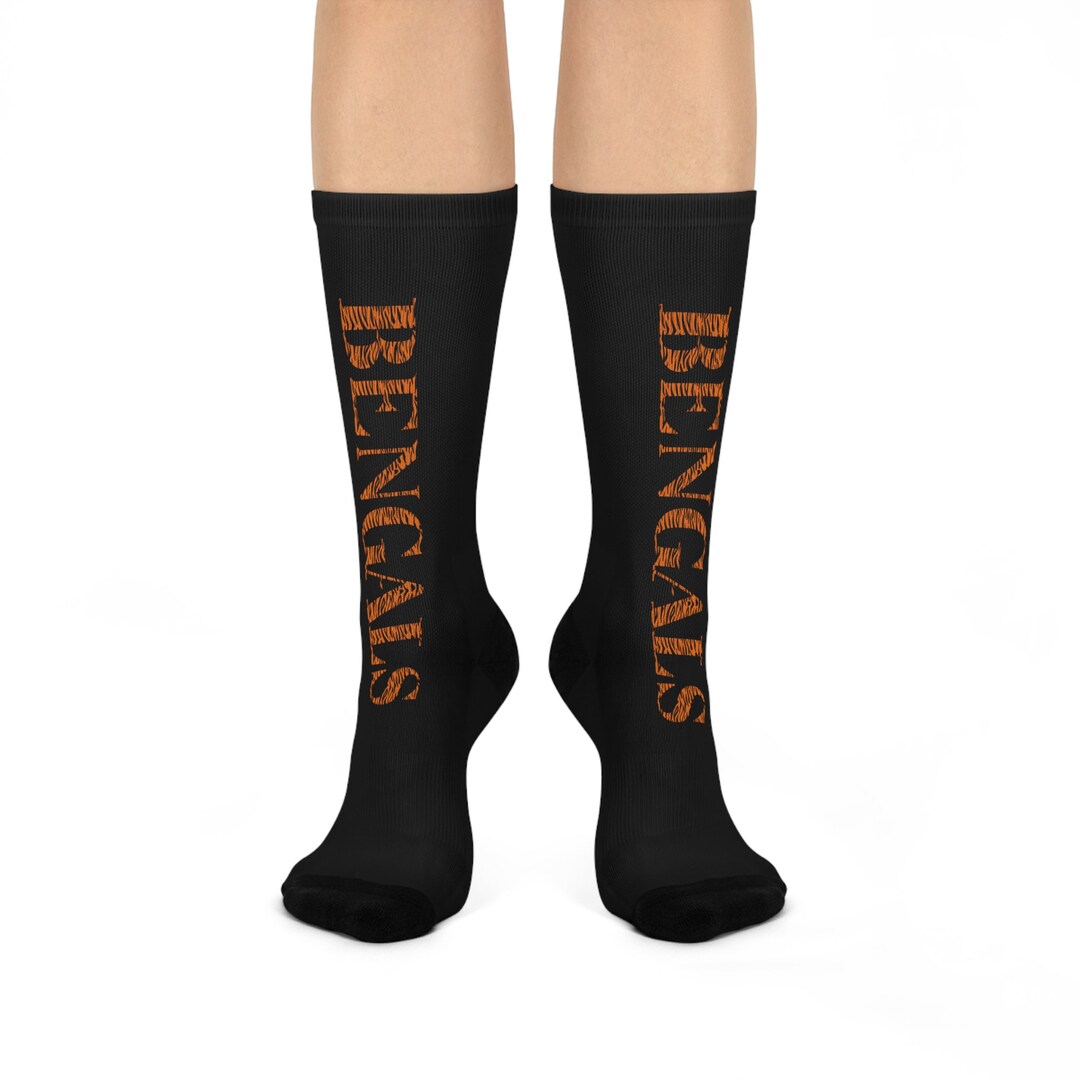 Bengals Socks, Bengals Gifts for Fans, Cincinnati Bengals Crew Socks