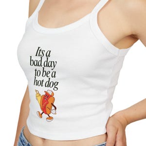 Hot Dog Tank Top, Funny,Gift for Foodies, BBQ & Party Outfits,Bad Day To Be A Hot Dog  Memorial Day Shirt, hot dog merch, funny food shirt,