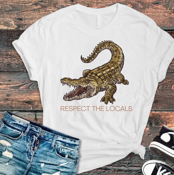 Alligator T Shirt, Alligator Shirt, Crocodile Shirt, Alligator Tee, Florida  Shirt, Respect the Locals - Etsy.de