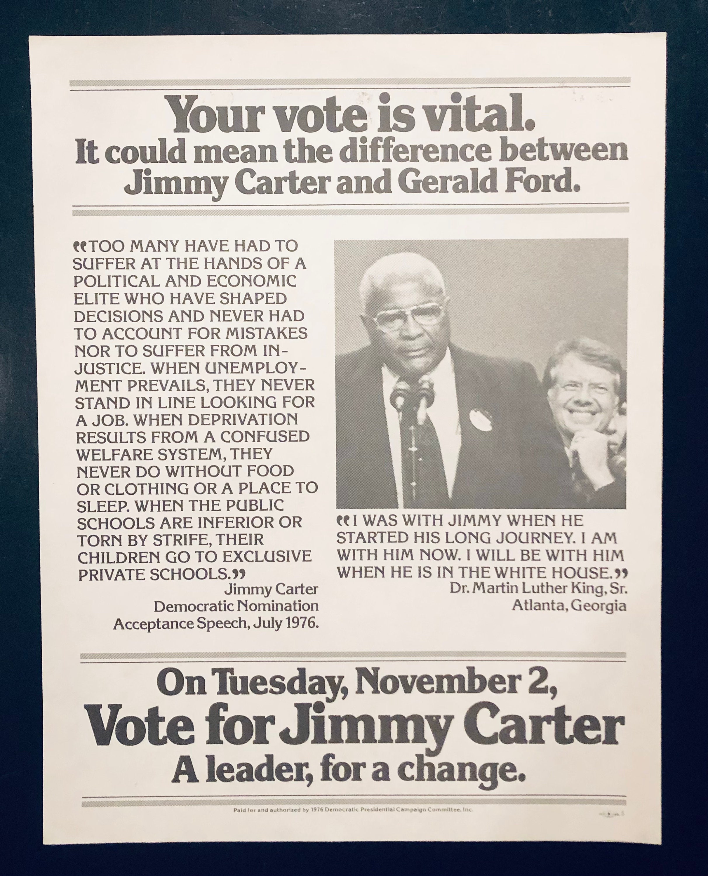 Carter/mondale 1976 Campaign Flyers Etsy