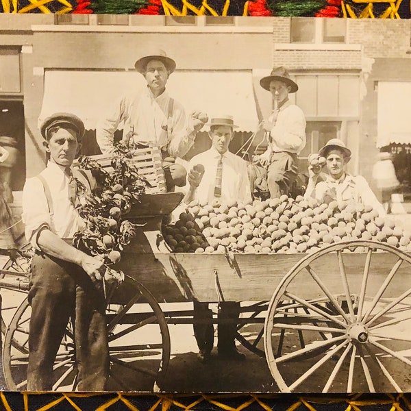 Kansas potato wagon ca 1900s