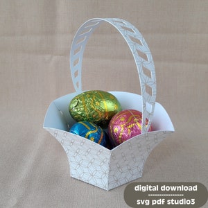 Ostern Papierkorb SVG PDF STUDIO3 | Plotterschnittdatei | Pat. 012