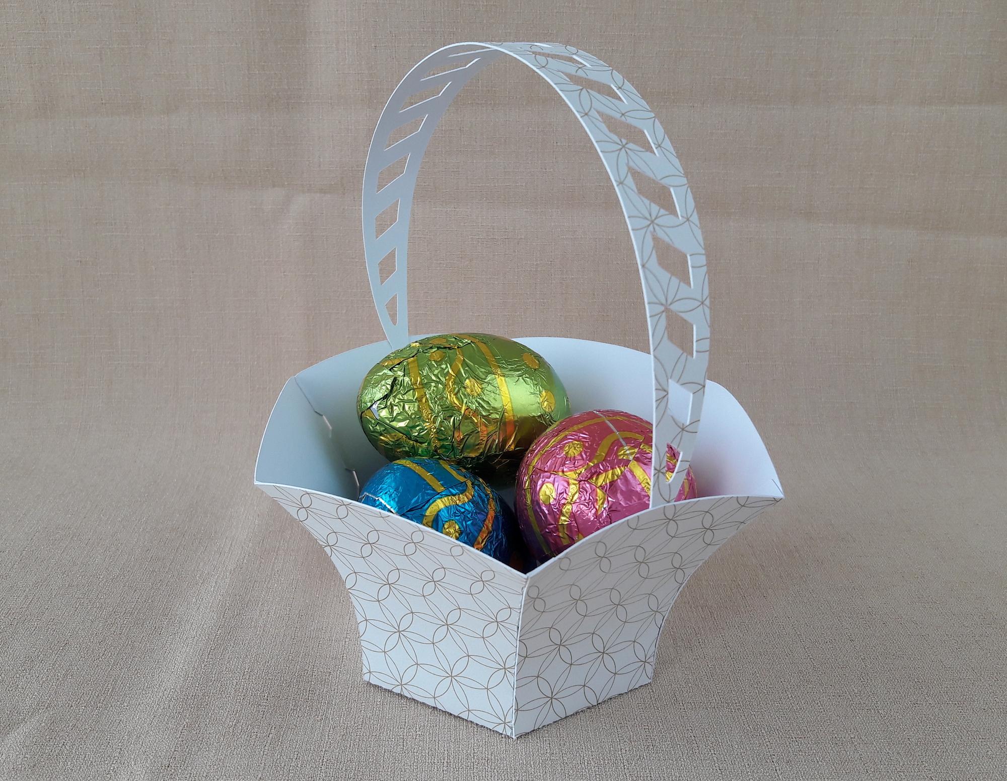 Easter Paper Basket SVG Template Plotter Cut File | Pat. 012 + 013 - Etsy