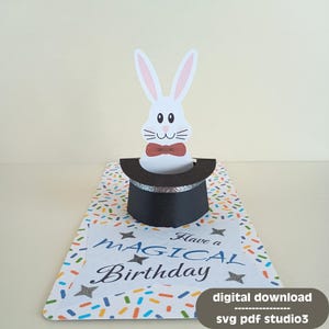 Pop up modèle de carte SVG Magic Hat Plotter coupe fichier | tapotement 040