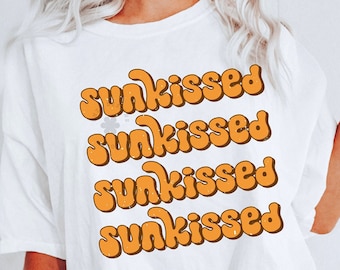 Sunkissed Png, Beach Life Png, Downloads de sublimação de verão, Design de camisa de verão, Arquivos Png de verão para sublimação