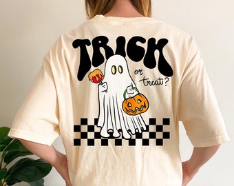 Ghost Sublimation Png, Retro Halloween Shirt Ghost Designs, Halloween Pngs, Trick or Treat Png, Cute Pumpkin Png, Cute Ghost Png, Spooky Png