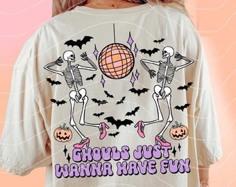 Groovy Ghouls Halloween Png, Western Shirt Design (Digital Download)