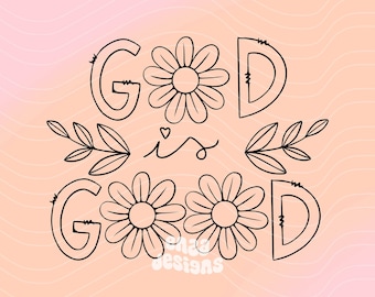 Deus é bom Svg, Christian Svg para camisas, Versículo da Bíblia Svg, Jesus Svg Cut File Designs Download digital, Christian Designs Svg