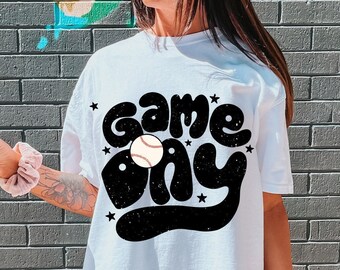 Game Day Baseball PNG File, Shirts Sublimation Design (Digital Download)