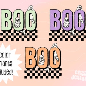 Retro Halloween Boo-spöken png, läskig säsong (digital nedladdning) bild 4