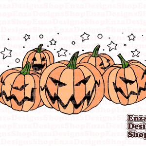 Halloween Clipart, Pumpkin Png, Halloween Png, Halloween Design, Sublimation Retro Halloween Png, Halloween Pumpkins, Cute Halloween Png