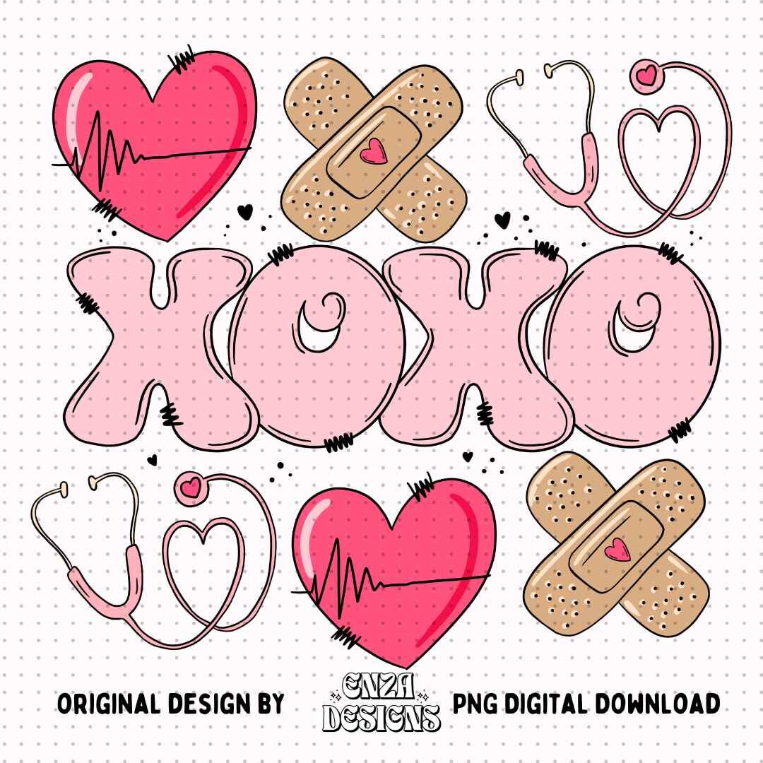 Xoxo Valentines Nurse Png, Nicu Nurse Png, Nurse Sublimation Png ...